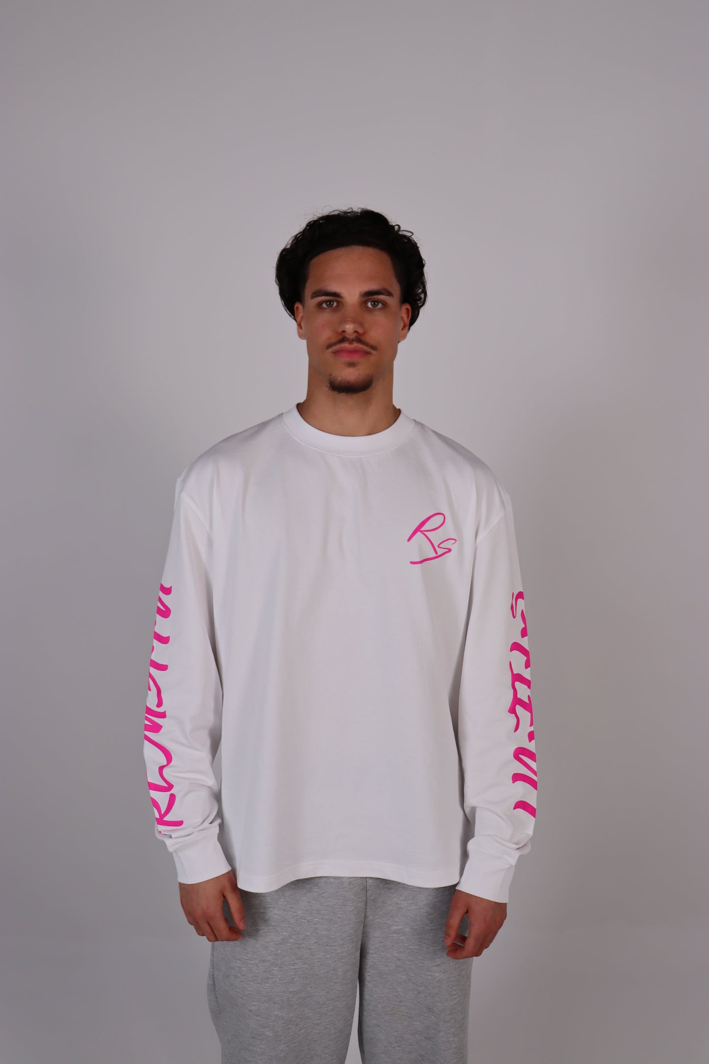 WHITE/PINK LONGSLEEVE