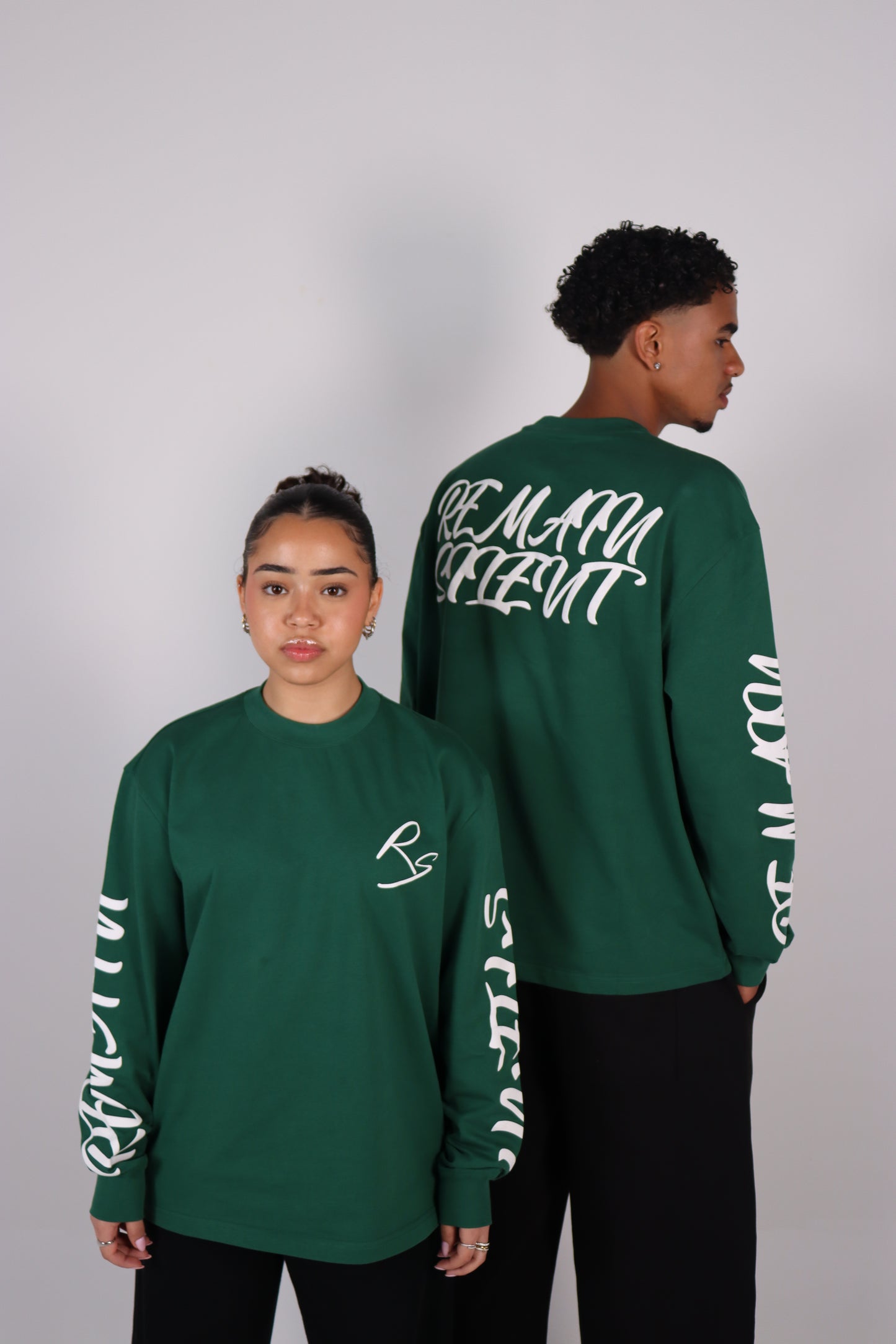 GREEN/WHITE LONGSLEEVE