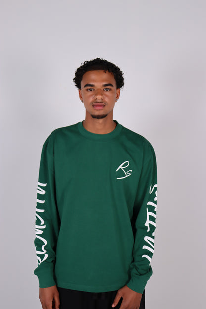 GREEN/WHITE LONGSLEEVE